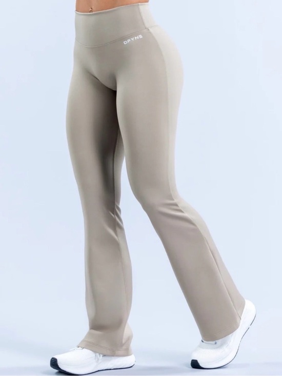 Dfyne Pants - Dfyne Sculpt Flare Leggings in Taupe EUC